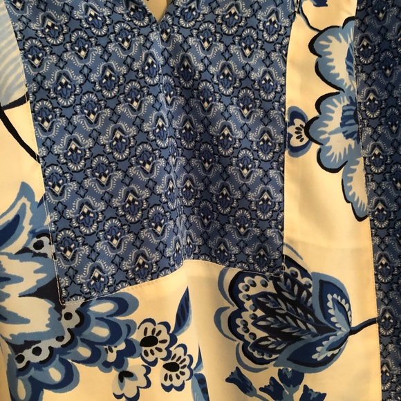 Mixed print peasant top - Picture 3 of 3